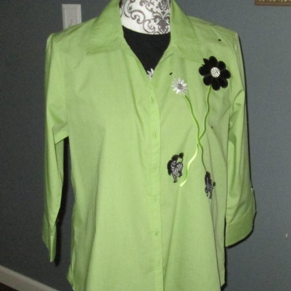 Vintage Las Olas 2 pc set with flowers and Zebras